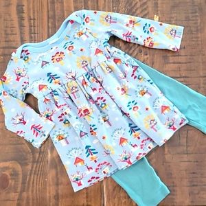 Hanna Andersson dress with matching leggings.